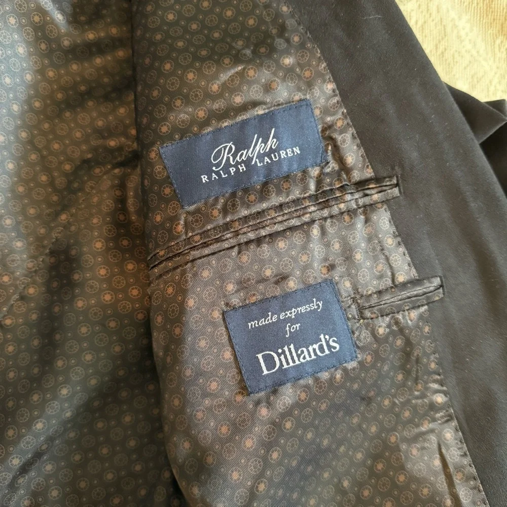 Ralph Ralph Lauren faux suede double vented navy blazer